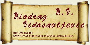 Miodrag Vidosavljević vizit kartica